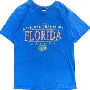 Florida Gators University NCAA Game Day Vintage blue Retro Tee Shirt 1996